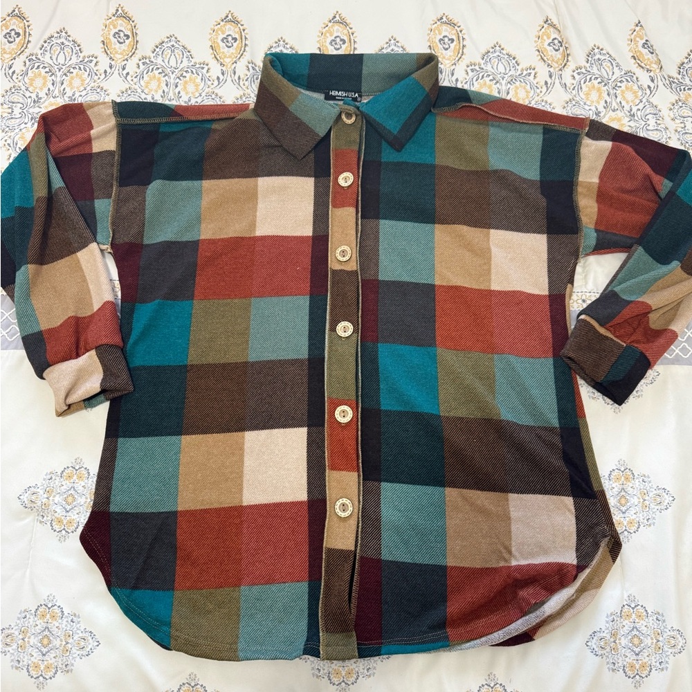 HEIMISH USA Multicolor checkered Shacket - Size M
